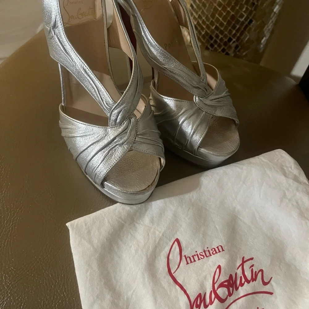 Christian Louboutin elegant silver